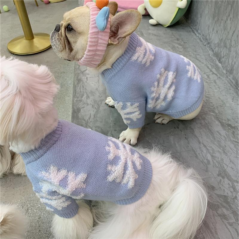 dog sweater Beautiful blue snowflake high quality soft sweater for Dog, As pic
dog sweater Beautiful blue snowflake high quality soft sweater for Dog, As pic
