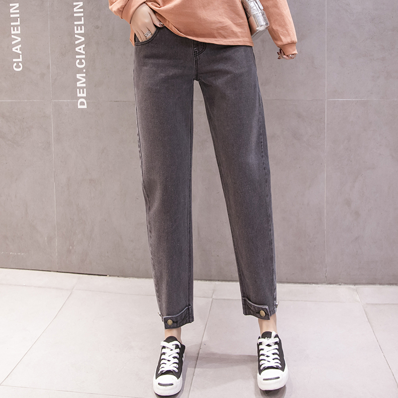 5088# Denim Loose Maternity Jeans High Waist Adjustable Belly Pants Clothes for Pregnant Women Spring Fashion Pregnancy Trousers LJ201114