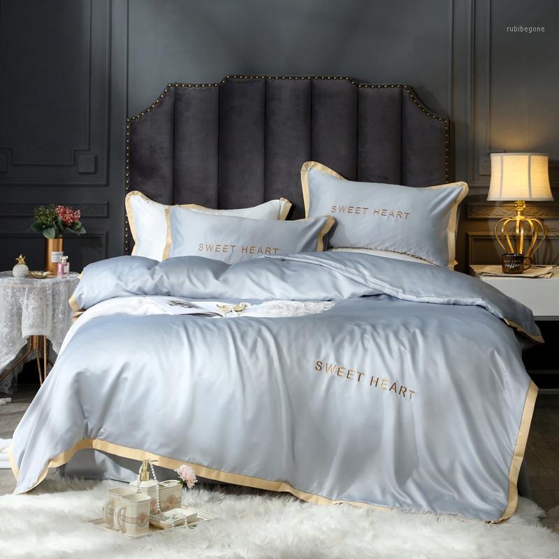 OLOEY pure satin silk bedding set comforter bed set bedding embroidery solid duvet cover sheet size Golden rim1
OLOEY pure satin silk bedding set comforter bed set bedding embroidery solid duvet cover sheet size Golden rim1