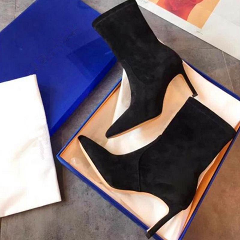 Genuine Suede Leather Women Ankle Boots Fashion Black Stiletto High Heels Pumps Ruwnay Autumn Winter Boots For Women Combat Bota1, As show
Genuine Suede Leather Women Ankle Boots Fashion Black Stiletto High Heels Pumps Ruwnay Autumn Winter Boots For Women Combat Bota1, As show
