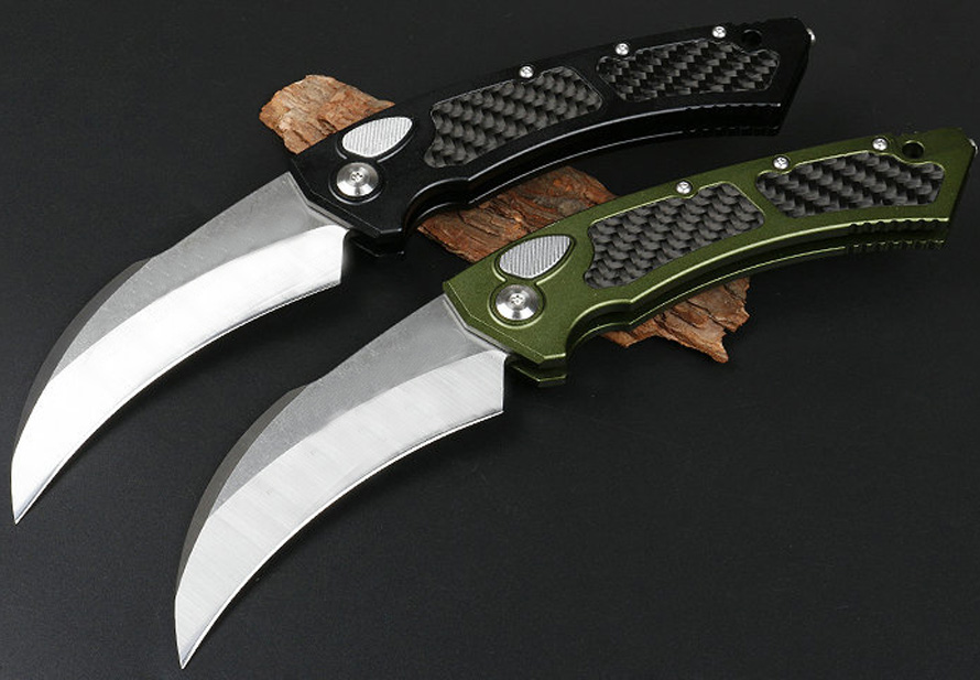 Promotion Outdoor AUTO Tactical Karambit Claw Knife D2 Satin Blade 6061-T6 + Carbon Fiber Handle EDC Pocket Knives
Promotion Outdoor AUTO Tactical Karambit Claw Knife D2 Satin Blade 6061-T6 + Carbon Fiber Handle EDC Pocket Knives