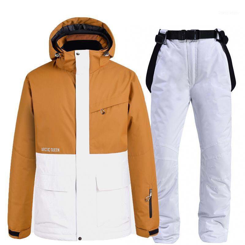 Ski Suit Men Women Yellow White Splicing Winter Snow Jacket Warm Windproof Thickened Snowboard Pants Waterproof Alpine Ski Suit1, W1
Ski Suit Men Women Yellow White Splicing Winter Snow Jacket Warm Windproof Thickened Snowboard Pants Waterproof Alpine Ski Suit1, W1