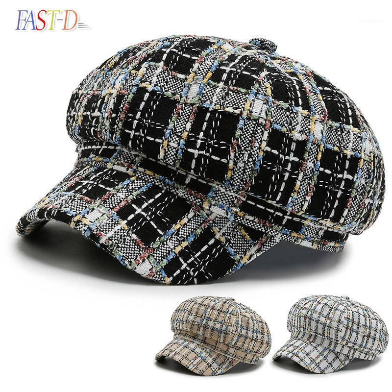 FAST-D 2021 Autumn Spring Tweed Caps Women Octagonal Caps Plaid Octogonal Visor Cap British Retro Fashion Wild Beret1, White
FAST-D 2021 Autumn Spring Tweed Caps Women Octagonal Caps Plaid Octogonal Visor Cap British Retro Fashion Wild Beret1, White