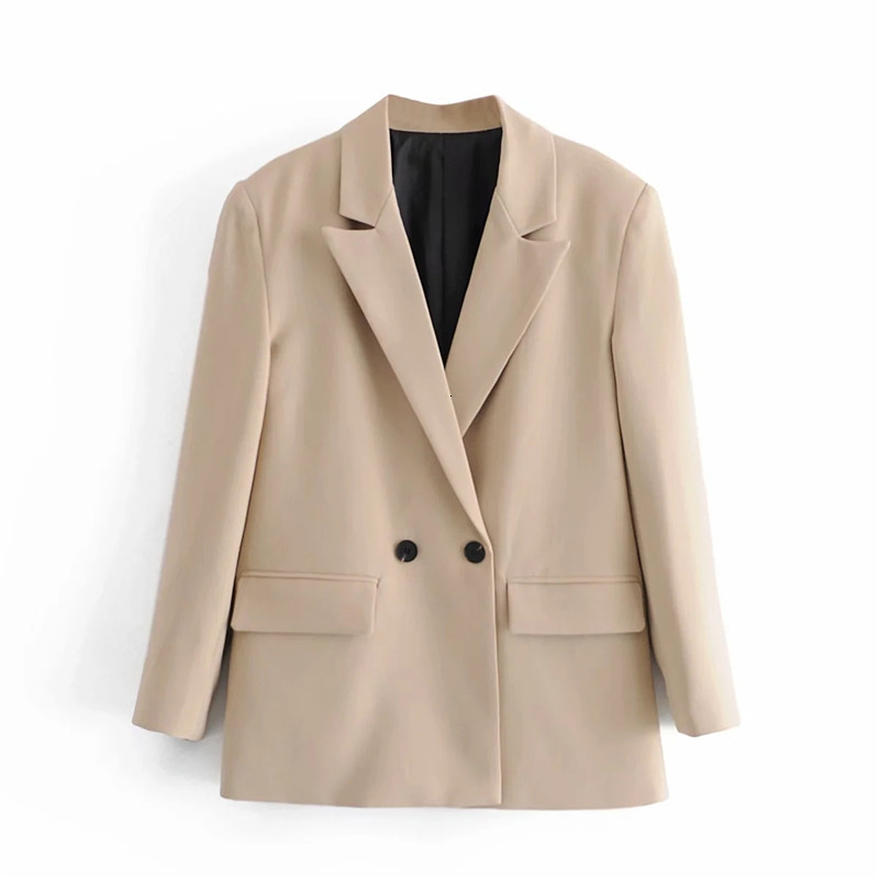 New 2021 Double-breasted Oversized Blazer Women Autumn Winter Long Sleeve Office Wear Casual Female Jacket Pockets Coat 6xdt, Khaki
New 2021 Double-breasted Oversized Blazer Women Autumn Winter Long Sleeve Office Wear Casual Female Jacket Pockets Coat 6xdt, Khaki