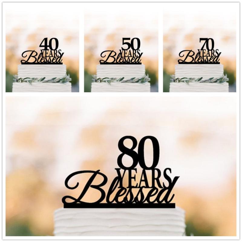 40/50/70/80 Years Blessed Cake Topper Birthday Party Cake Topper Personalized Years Anniversary Gift Decorations
40/50/70/80 Years Blessed Cake Topper Birthday Party Cake Topper Personalized Years Anniversary Gift Decorations
