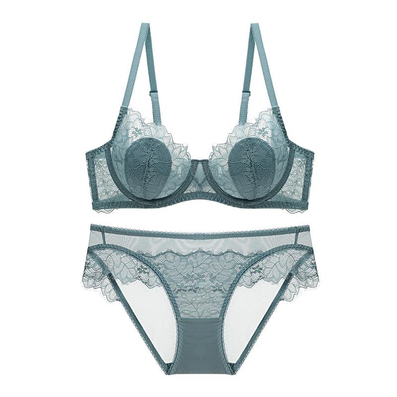 Bra Set Lace Plus Size Women's Underwear Floral Pattern Eyelash Decoration Underwire Nipple Proof Lingerie Women For Summer, Army green
Bra Set Lace Plus Size Women's Underwear Floral Pattern Eyelash Decoration Underwire Nipple Proof Lingerie Women For Summer, Army green