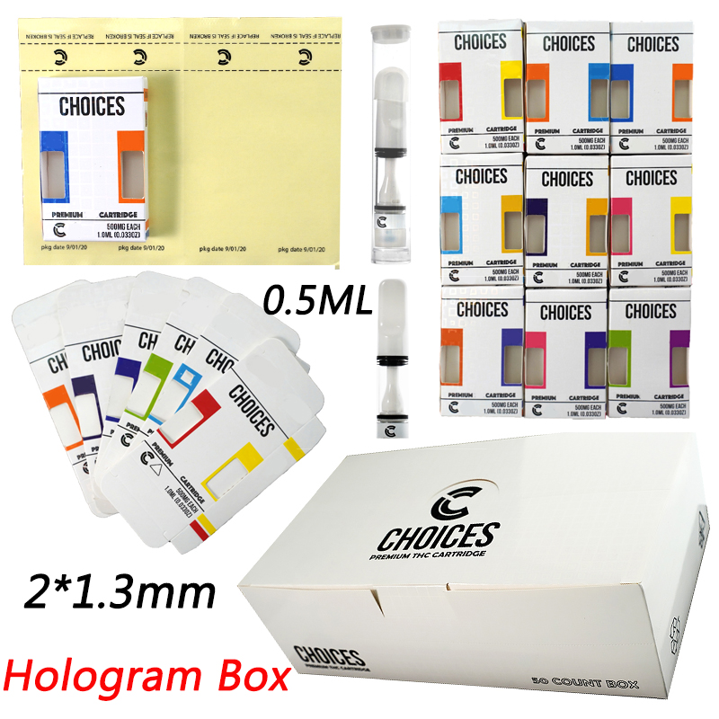 Choices Vape Cartridges Packaging 0.5ml Full Ceramic Coil Carts Atomizer Empty Dab Pens Thick Oil Vaporizer 510 Thread E Cigarettes
Choices Vape Cartridges Packaging 0.5ml Full Ceramic Coil Carts Atomizer Empty Dab Pens Thick Oil Vaporizer 510 Thread E Cigarettes