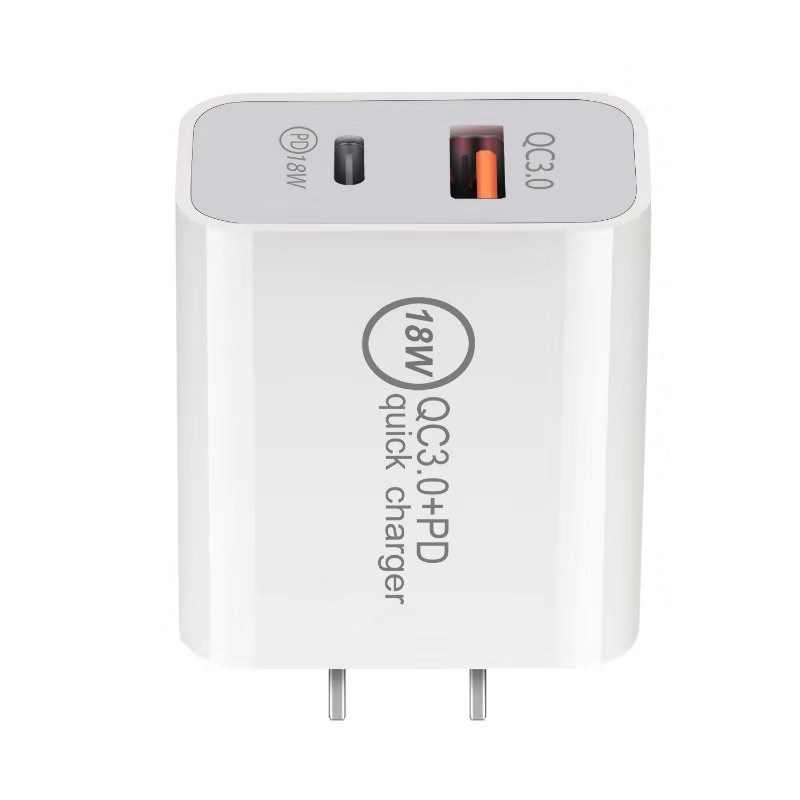 PD charger 20W dual port PD+QC3.0 charger 18W British standard Australian standard PD+QC3.0 dual port charger with packaging
PD charger 20W dual port PD+QC3.0 charger 18W British standard Australian standard PD+QC3.0 dual port charger with packaging