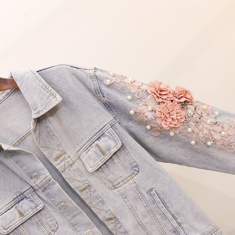 New Woman Single Breasted Posh Floral Hair Fashions Denim Woman's 2021 Fall Embroidered Jacket Y8bx, Sky blue.
New Woman Single Breasted Posh Floral Hair Fashions Denim Woman's 2021 Fall Embroidered Jacket Y8bx, Sky blue.