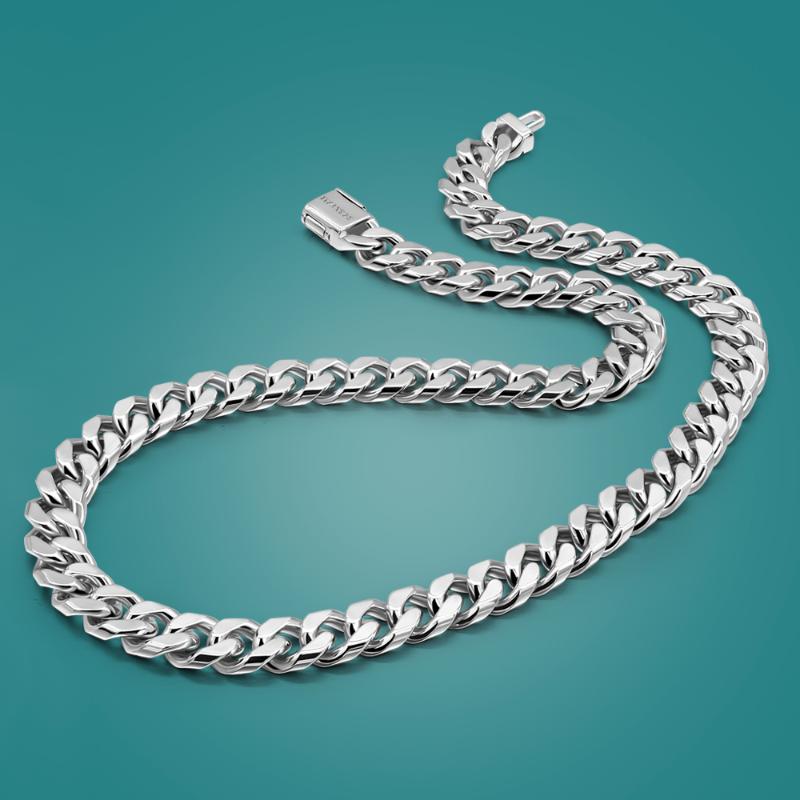Classic Italy Men Genuine 100% 925 Sterling Silver Necklace Fashion 10MM 18-24 inch Cuban Chain Punk Man Choker Jewelry Gift
Classic Italy Men Genuine 100% 925 Sterling Silver Necklace Fashion 10MM 18-24 inch Cuban Chain Punk Man Choker Jewelry Gift