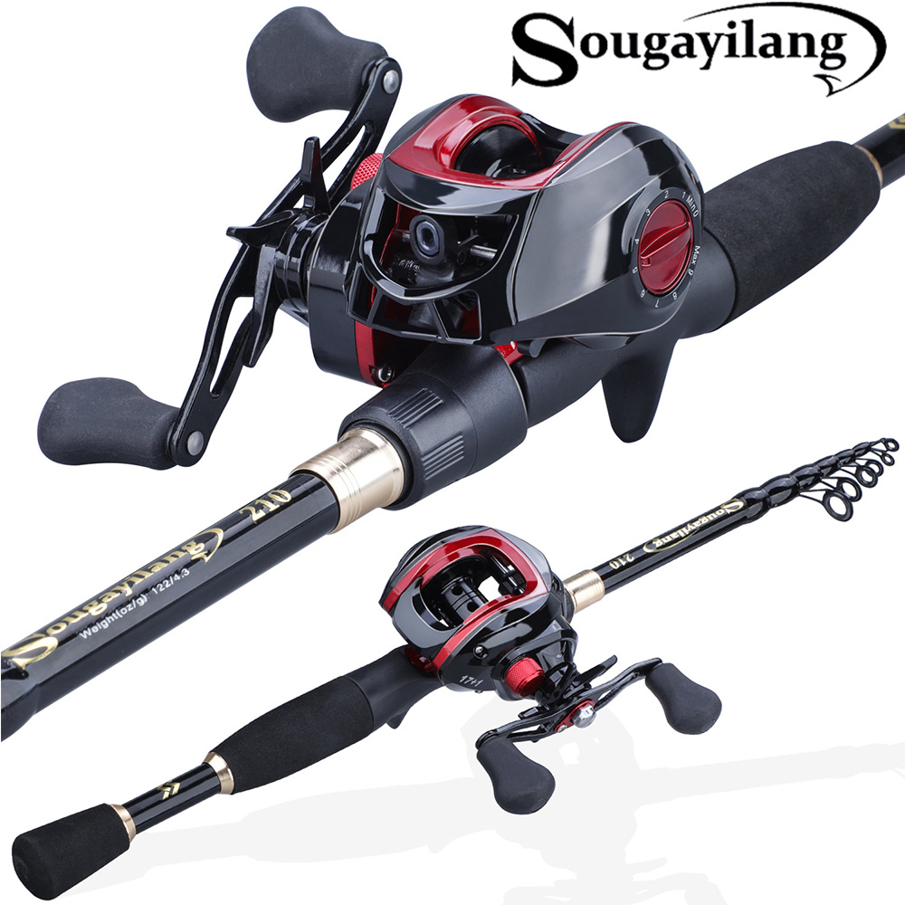 Sougayilang 1.8-2.4m Telescopic Casting Fishing Combo Portable Ultralight Rod and 7.1:1 Gear Ratio Fishing Reel Fishing Combo B1203
Sougayilang 1.8-2.4m Telescopic Casting Fishing Combo Portable Ultralight Rod and 7.1:1 Gear Ratio Fishing Reel Fishing Combo B1203