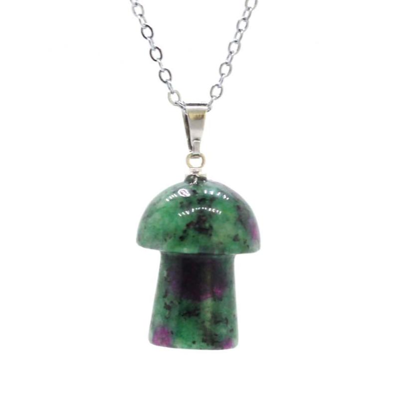 Pendant Necklaces LL Concise Style Natural Crystal Stone Labradorite Tiger Eye Lndian Agate Mushroom Shape Necklace Gift Jewelry, Silver
Pendant Necklaces LL Concise Style Natural Crystal Stone Labradorite Tiger Eye Lndian Agate Mushroom Shape Necklace Gift Jewelry, Silver