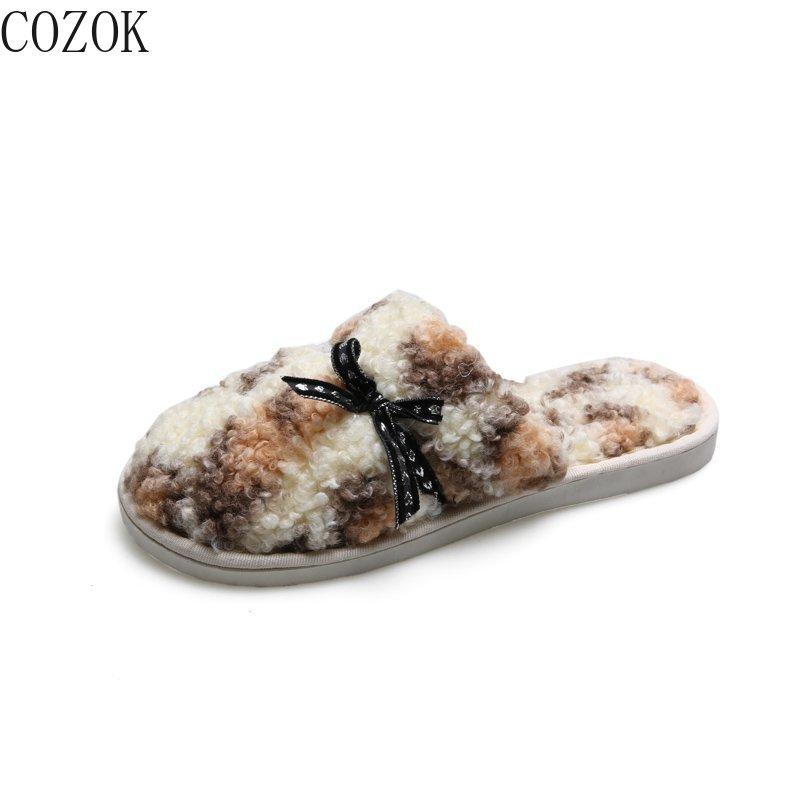 Women's Winter Furry Women's Slippers Casual Printing Fashion Shoes Personality Ribbon Design Trend Home Shoes, Blue
Women's Winter Furry Women's Slippers Casual Printing Fashion Shoes Personality Ribbon Design Trend Home Shoes, Blue
