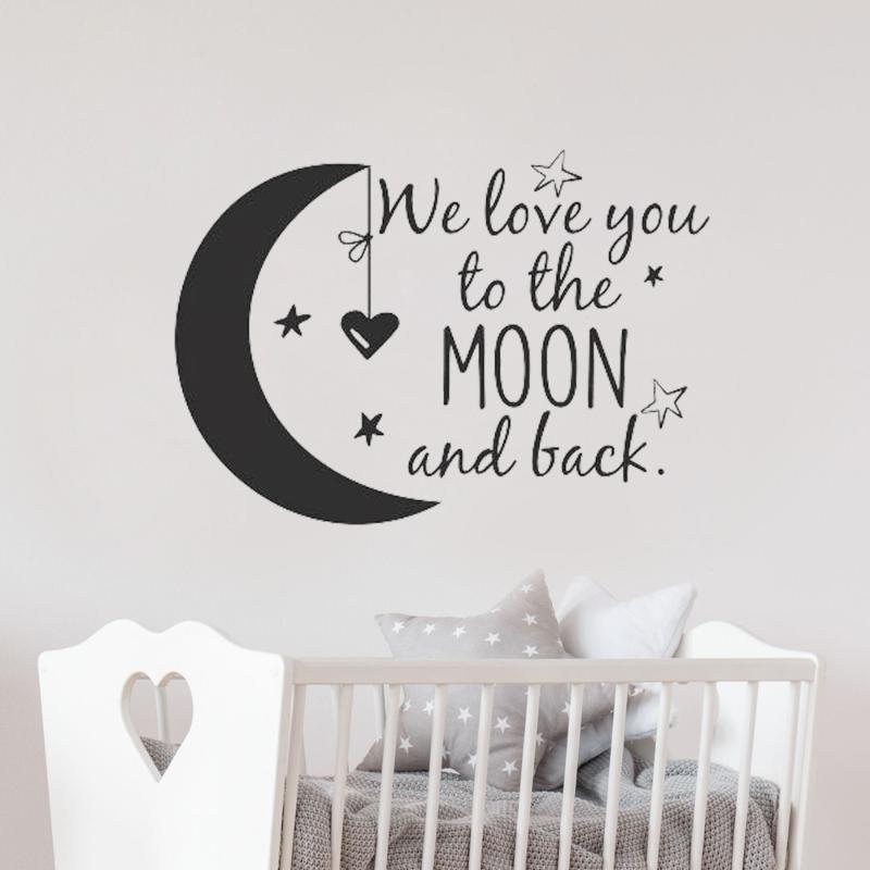 Wall Sticker Children Room Decor Ideas Kids Rooms We Love You To The Moon And Back Wall Decal Nursery Quotes Moon and Stars 
Wall Sticker Children Room Decor Ideas Kids Rooms We Love You To The Moon And Back Wall Decal Nursery Quotes Moon and Stars