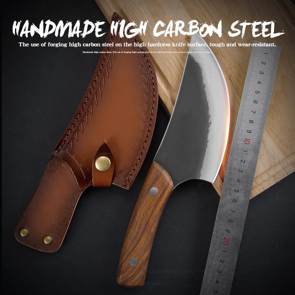 5.5'' Full Tang Butcher Knife Handmade Forged Kitchen Chef Knife High Carbon Clad Steel Butcher Cleaver Leather Knife Sheath
5.5'' Full Tang Butcher Knife Handmade Forged Kitchen Chef Knife High Carbon Clad Steel Butcher Cleaver Leather Knife Sheath