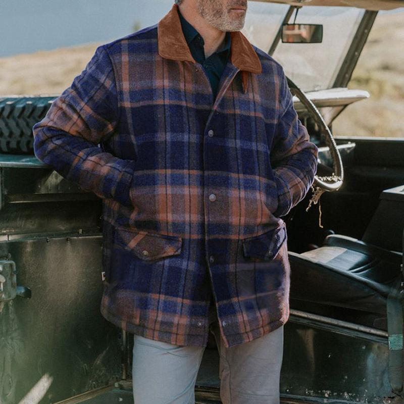 Men's Jackets Vintage Men Wool Coat Plaid Print Double Pocket Design Coats For Casual Turn-Down Collar Outwear, Black;brown
Men's Jackets Vintage Men Wool Coat Plaid Print Double Pocket Design Coats For Casual Turn-Down Collar Outwear, Black;brown