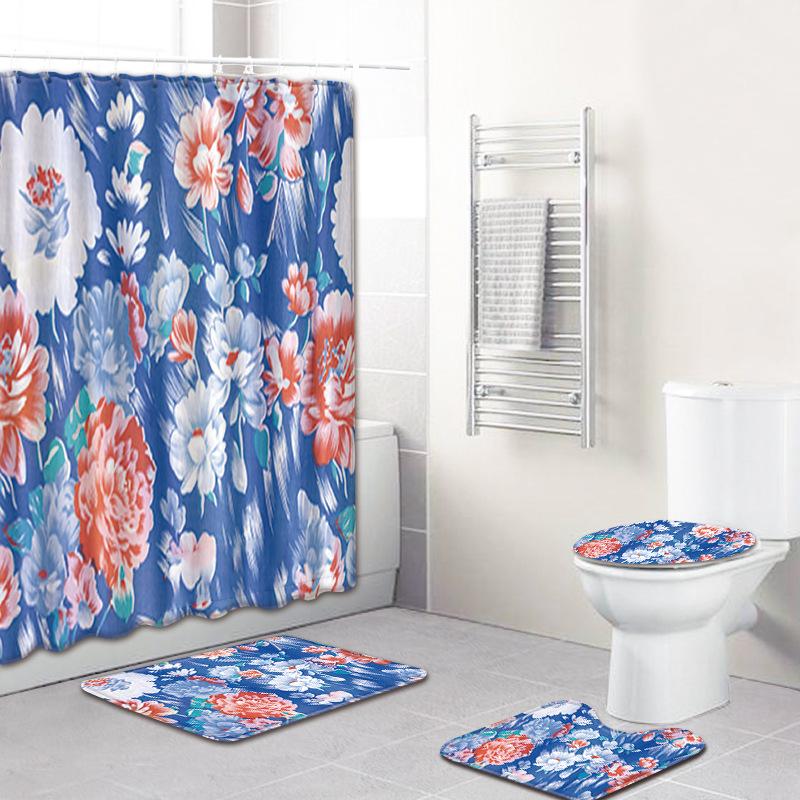 4 Pc classical printing Shower Curtain Bath Mat Toilet Pad Set flower Pattern Anti-slip Toilet Pattern Carpet Bath Mat
4 Pc classical printing Shower Curtain Bath Mat Toilet Pad Set flower Pattern Anti-slip Toilet Pattern Carpet Bath Mat
