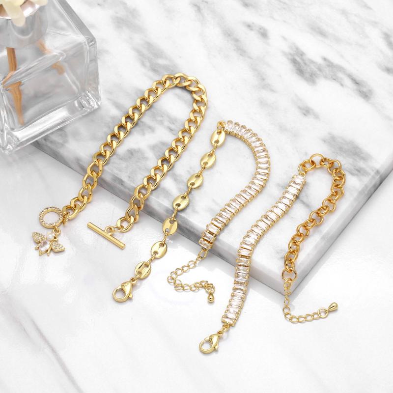 Charm Bracelets Luxury Thick Chain Shiny Zircon Geometric Long Strip Splice Bracelet For Women Jewelry Crystal CZ Insect Bee Bangle Gift
Charm Bracelets Luxury Thick Chain Shiny Zircon Geometric Long Strip Splice Bracelet For Women Jewelry Crystal CZ Insect Bee Bangle Gift