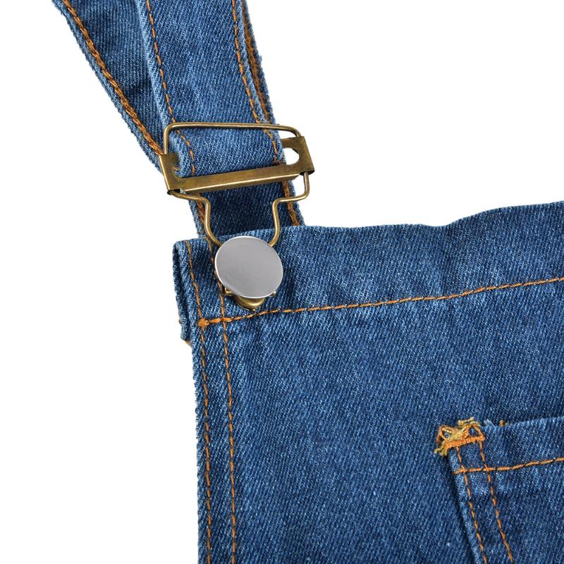 New Fashion Men's Jeans Overalls High Street Straight Denim Jumpsuits Hip Hop Men Cargo Bib Pants Cowboy Male Jean
