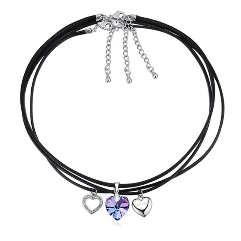 Three layers of heart crystal rope Chokers Necklaces Women girls' daily holiday clothing accessories Rock street style
Three layers of heart crystal rope Chokers Necklaces Women girls' daily holiday clothing accessories Rock street style