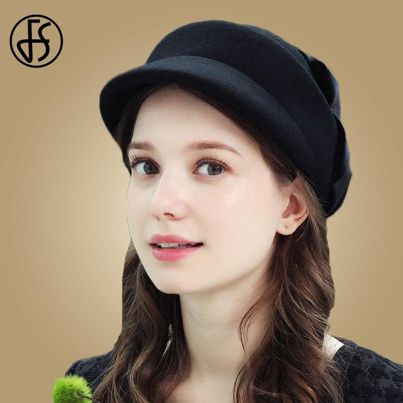 FS Black Wool Hats Wide Brim Bow Fedora Hat For Women Winter Felt Bowler Cloche Caps Equestrian Knight Cap Lady Felt Hat
FS Black Wool Hats Wide Brim Bow Fedora Hat For Women Winter Felt Bowler Cloche Caps Equestrian Knight Cap Lady Felt Hat