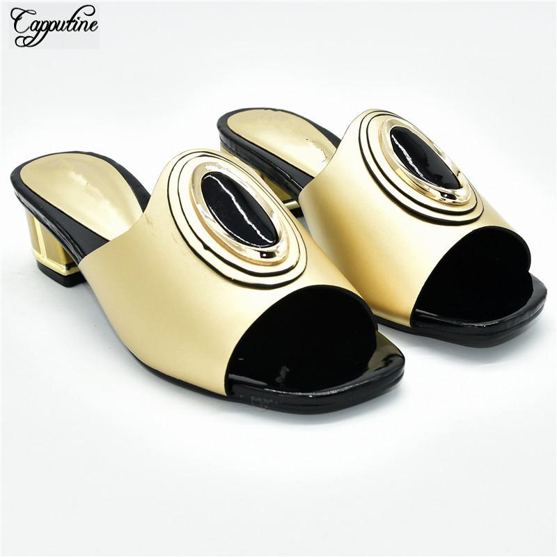 Hot Sale Gold High Heel Pumps African Lady's Slipper Shoes For Evening Party 88-17 Heel Height 5.5CM, 5 Color On Sale
Hot Sale Gold High Heel Pumps African Lady's Slipper Shoes For Evening Party 88-17 Heel Height 5.5CM, 5 Color On Sale