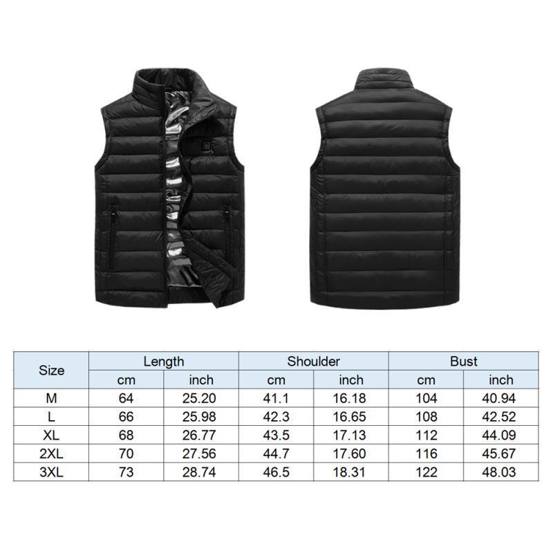 Men USB Electric Heating Vest Jacket Clothing Skiing Winter Warm Heated Vest For Winter Warmer Hiking verwarmde bodywarmer 201120