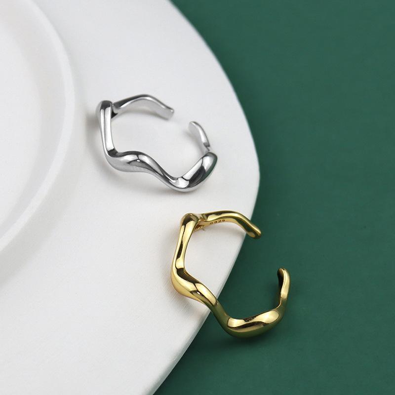 Wave pattern line ring 925 sterling silver new jewelry open geometric ring simple and versatile female jewelry
Wave pattern line ring 925 sterling silver new jewelry open geometric ring simple and versatile female jewelry