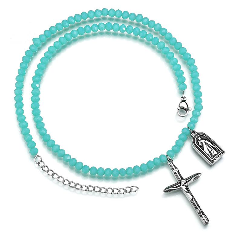 Pendant Necklaces Retro Rosary Bead Jesus Christ Cross Necklace Men Women Religious Stainless Steel Virgin Mary Christian Jewelry
Pendant Necklaces Retro Rosary Bead Jesus Christ Cross Necklace Men Women Religious Stainless Steel Virgin Mary Christian Jewelry