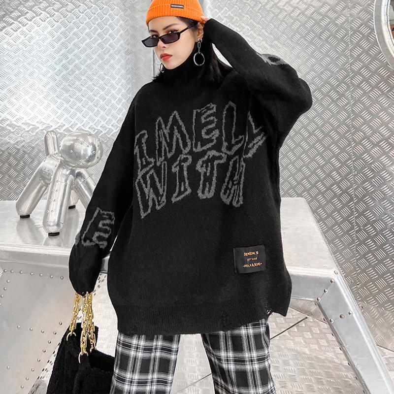 Johnature New Winter Pullover Women Sweaters 2020 Casual Fashion Turtleneck Letter Print Plus Size Long Female Sweaters, Black
Johnature New Winter Pullover Women Sweaters 2020 Casual Fashion Turtleneck Letter Print Plus Size Long Female Sweaters, Black