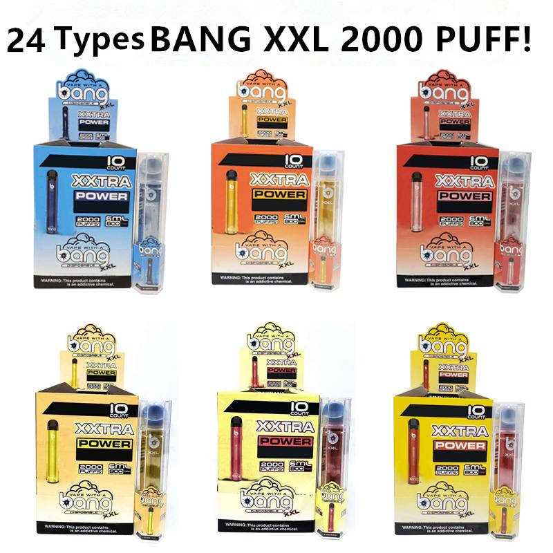 Bang XXL Disposable Vape Pen Device 800mAh Battery 6ml Pods Empty Vapors 2000 Puffs Bang XXtra Kit VS Bang XL xtra
Bang XXL Disposable Vape Pen Device 800mAh Battery 6ml Pods Empty Vapors 2000 Puffs Bang XXtra Kit VS Bang XL xtra