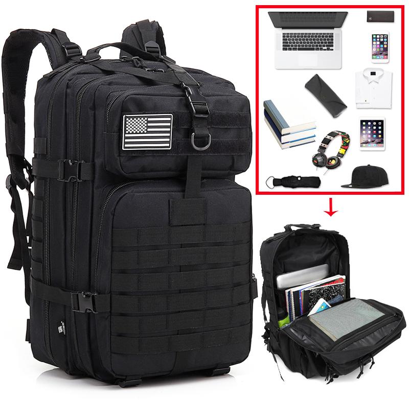 45L Large Capacity Men Army Tactical Backpack 3P Softback Outdoor Sport Waterproof Rucksack Hunting Hiking Camping Bags, Green
45L Large Capacity Men Army Tactical Backpack 3P Softback Outdoor Sport Waterproof Rucksack Hunting Hiking Camping Bags, Green