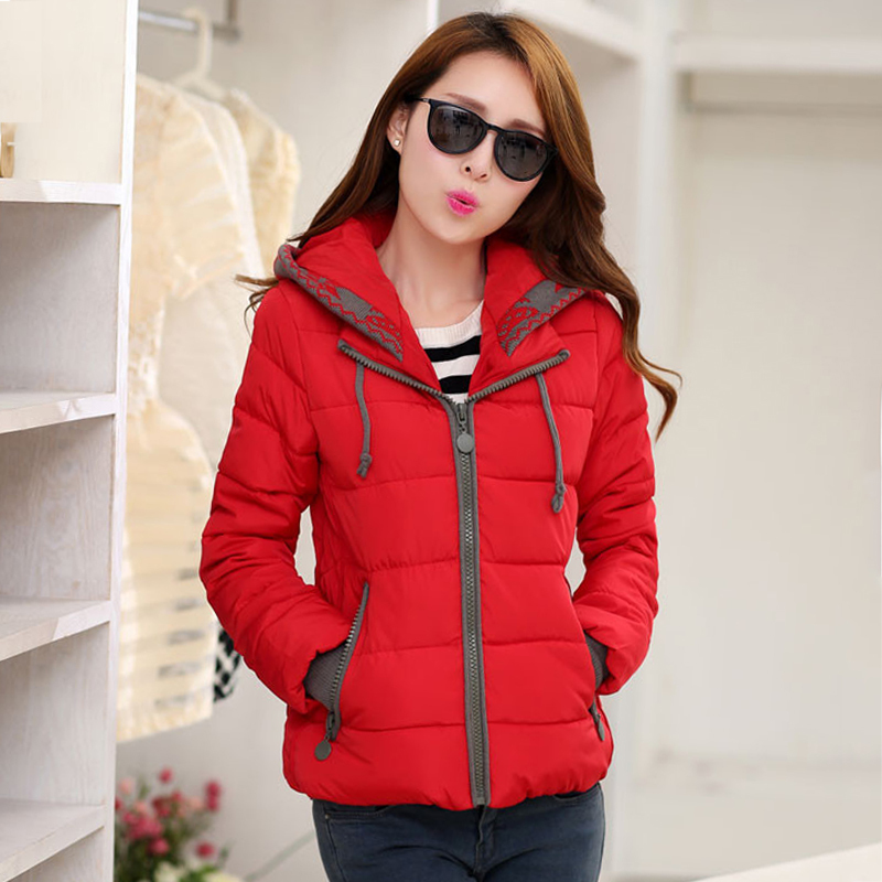 Winter Jacket Women Hooded Slim Cotton Padded Female Short Coat Ladies Parka Chaqueta Mujer Invierno 201125