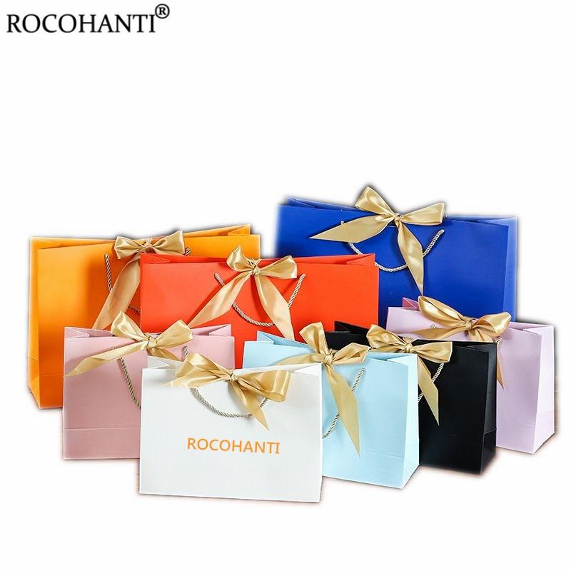 50X Elegant Customized Brand Logo Luxury Boutique Shopping Gift Bags With Golden Bowknot and Handle
50X Elegant Customized Brand Logo Luxury Boutique Shopping Gift Bags With Golden Bowknot and Handle