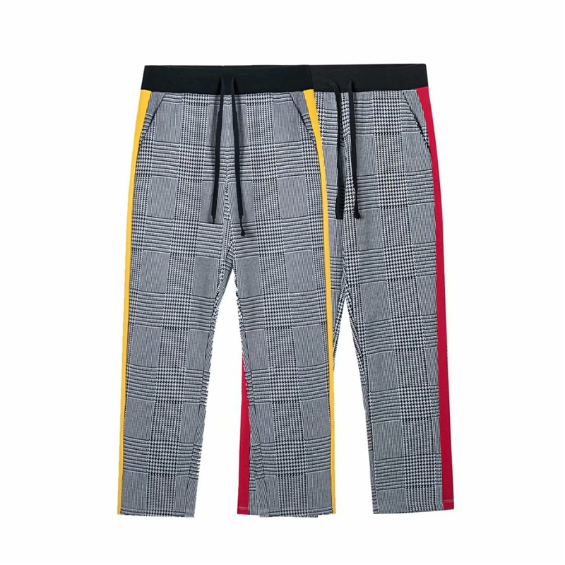 2021 New Fashion Women Grey Plaid Elegant Ladies Straight Trousers Streetwear Female Vintage Drawsting Ankle-length Pants Dz6u, Yellow 
2021 New Fashion Women Grey Plaid Elegant Ladies Straight Trousers Streetwear Female Vintage Drawsting Ankle-length Pants Dz6u, Yellow