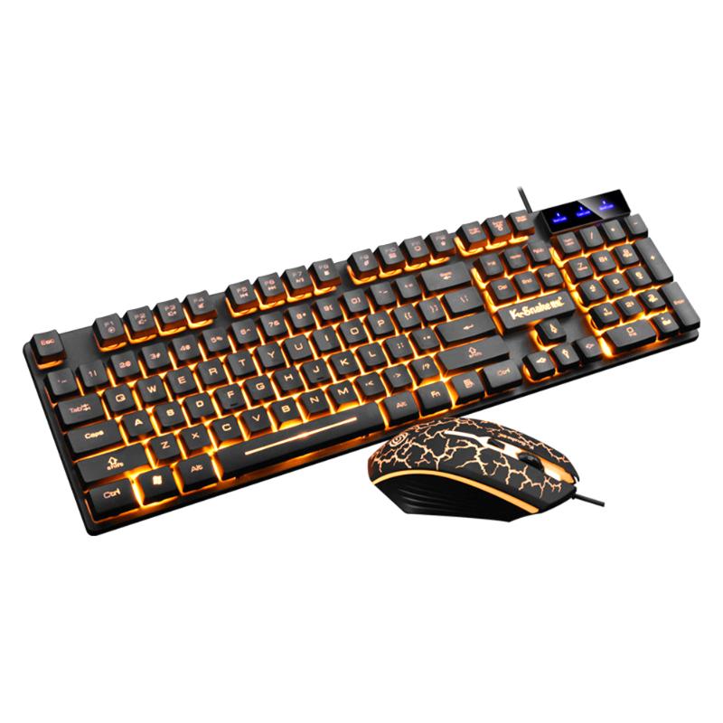 KM320 Keyboard Mouse Combo Gorgeous Backlight USB Wired Mechanical Feeling Gaming Office Mice Set with Multiple Lighting Effects
KM320 Keyboard Mouse Combo Gorgeous Backlight USB Wired Mechanical Feeling Gaming Office Mice Set with Multiple Lighting Effects