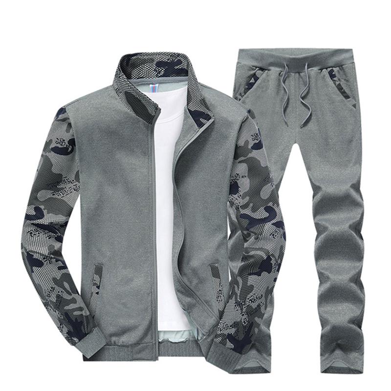 Men's Camo Tracksuits Sets Casual Autumn Sportswear Long Sleeve Zipper Coats Running Joggers Pants Workout Sets Plus Size -4XL, Gray
Men's Camo Tracksuits Sets Casual Autumn Sportswear Long Sleeve Zipper Coats Running Joggers Pants Workout Sets Plus Size -4XL, Gray