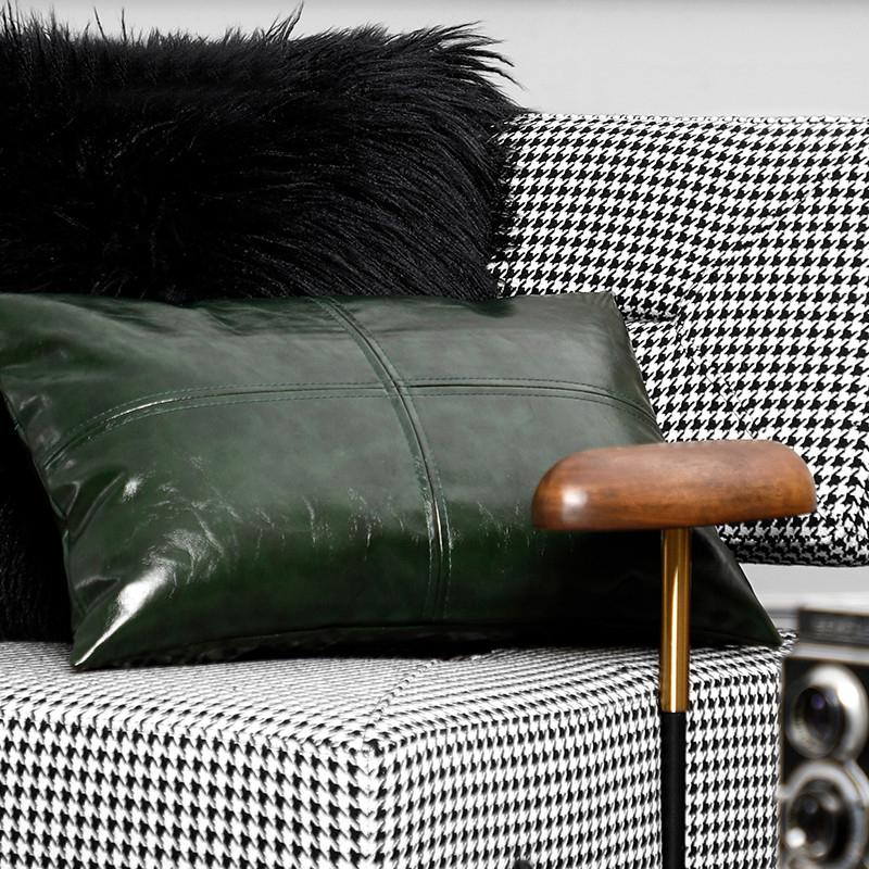 Shiny Oil Wax Leather Pillow Case Cushion Cover Retro Solid Cojines Decorativos Para Sofa Luxury Throw Pillows Cushions Coussin, Green 
Shiny Oil Wax Leather Pillow Case Cushion Cover Retro Solid Cojines Decorativos Para Sofa Luxury Throw Pillows Cushions Coussin, Green