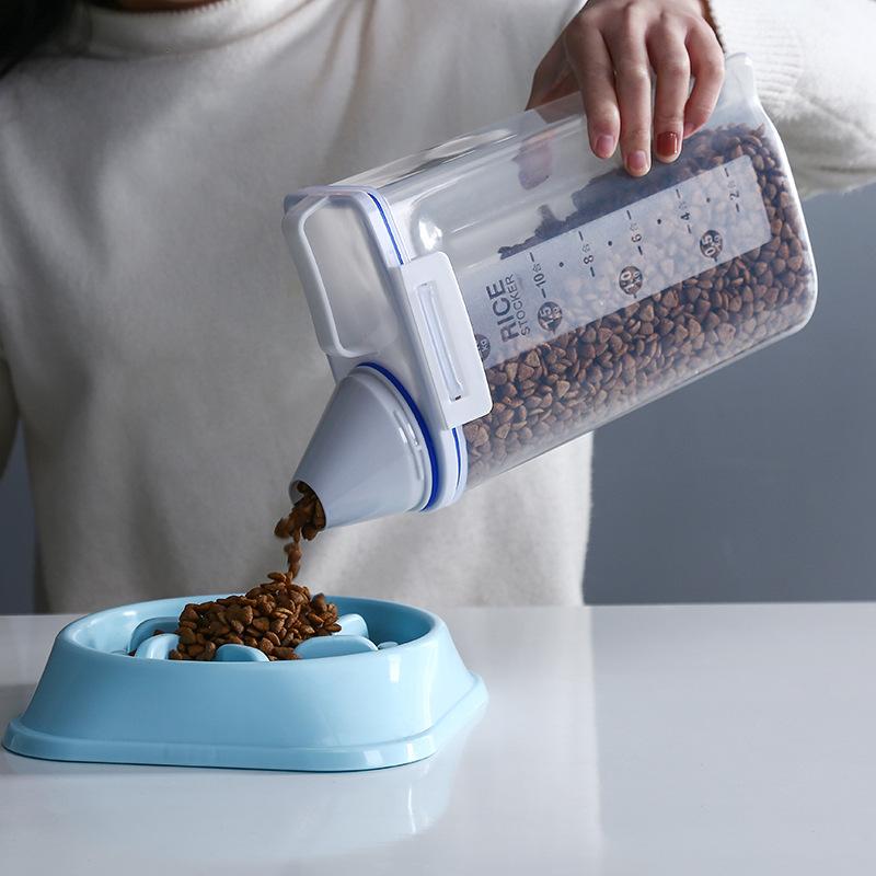 1pc Dog box Sealed Kitchen storage bucket Cat box Storage tank moisture-proof Pets Grain barrel
1pc Dog box Sealed Kitchen storage bucket Cat box Storage tank moisture-proof Pets Grain barrel