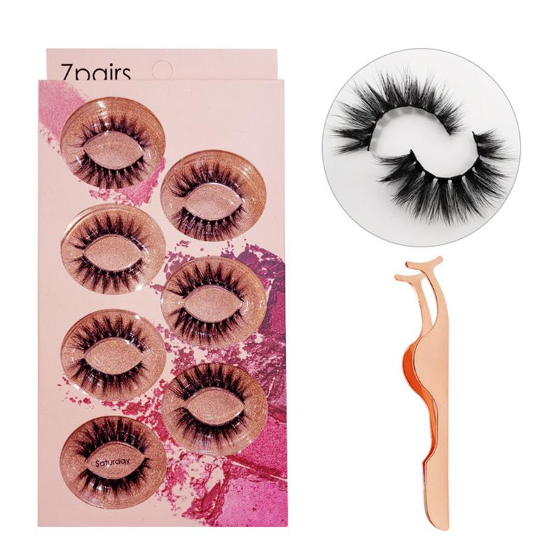 7 Pairs Long Faux Fluffy With Tweezer Extension Easy Apply Professional Makeup Tool False Eyelashes Sets Natural 3D Thick
7 Pairs Long Faux Fluffy With Tweezer Extension Easy Apply Professional Makeup Tool False Eyelashes Sets Natural 3D Thick