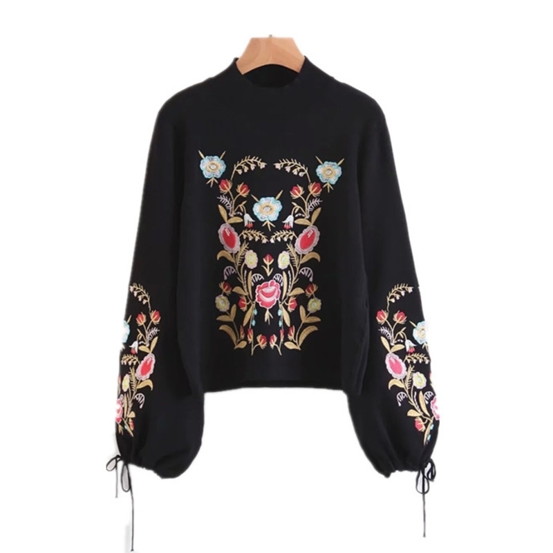LANMREM autumn winter embroidery pullover vintage lantern sleeve sweater o-neck loose kintting tops for female YJ723 201130, Black
LANMREM autumn winter embroidery pullover vintage lantern sleeve sweater o-neck loose kintting tops for female YJ723 201130, Black
