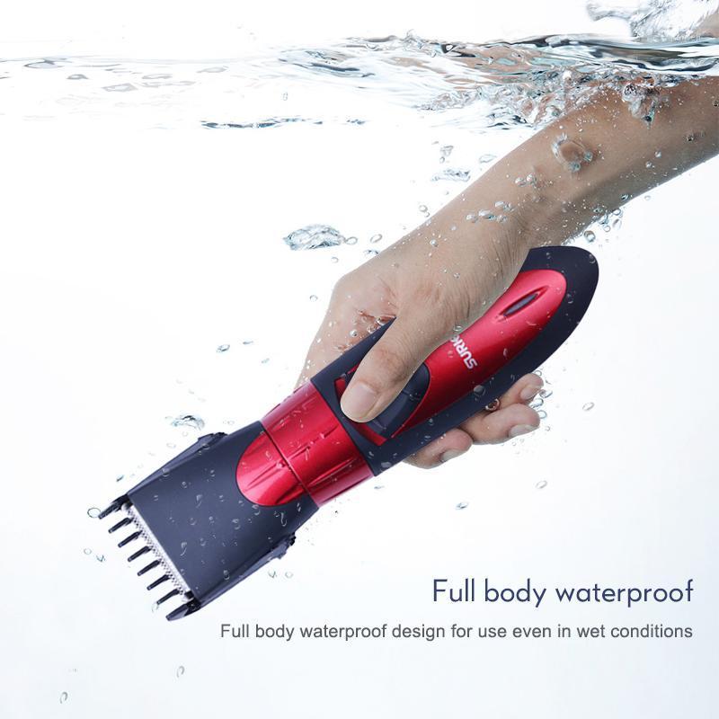 Adjustable Hair Clipper Professional Men Beard Trimmer Waterproof Red Electric Clipper Stainless Steel Blade Haircut Machine 35D1 
Adjustable Hair Clipper Professional Men Beard Trimmer Waterproof Red Electric Clipper Stainless Steel Blade Haircut Machine 35D1