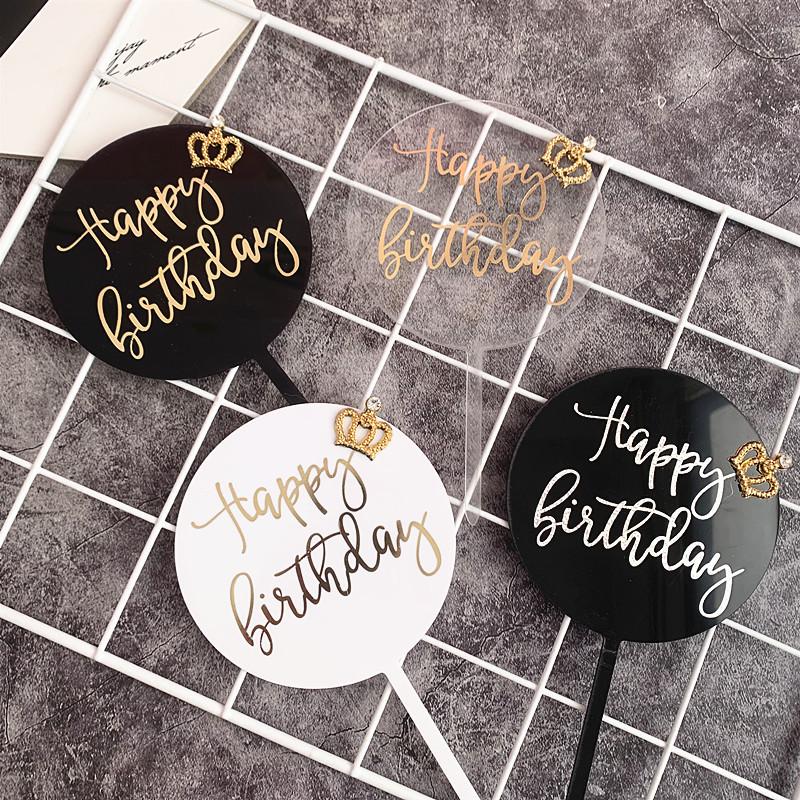 New Gold Glitter Crown Happy Birthday Acrylic Cake Topper Birthday Cake Topper Flags for Baby Party Decorations
New Gold Glitter Crown Happy Birthday Acrylic Cake Topper Birthday Cake Topper Flags for Baby Party Decorations