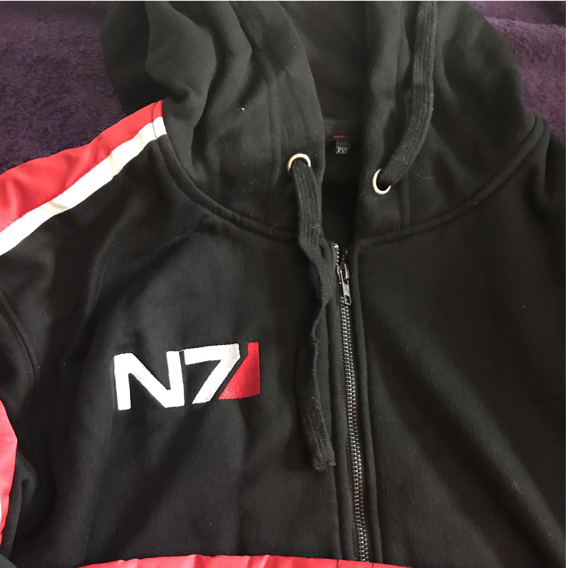 Mass Effect Hoodies Men Anime Zipper Sweatshirt Male Tracksuit Cardigan Jacket Casual Hooded Hoddies Fleece Jacket N7 Costume 201119