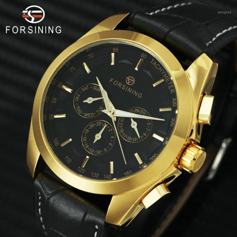 Wristwatches FORSINING Top Golden Watch Men Mechanical Automatic Watches Working Sub-dials Leather Strap Fashion Wristwatches1, Silver black
Wristwatches FORSINING Top Golden Watch Men Mechanical Automatic Watches Working Sub-dials Leather Strap Fashion Wristwatches1, Silver black