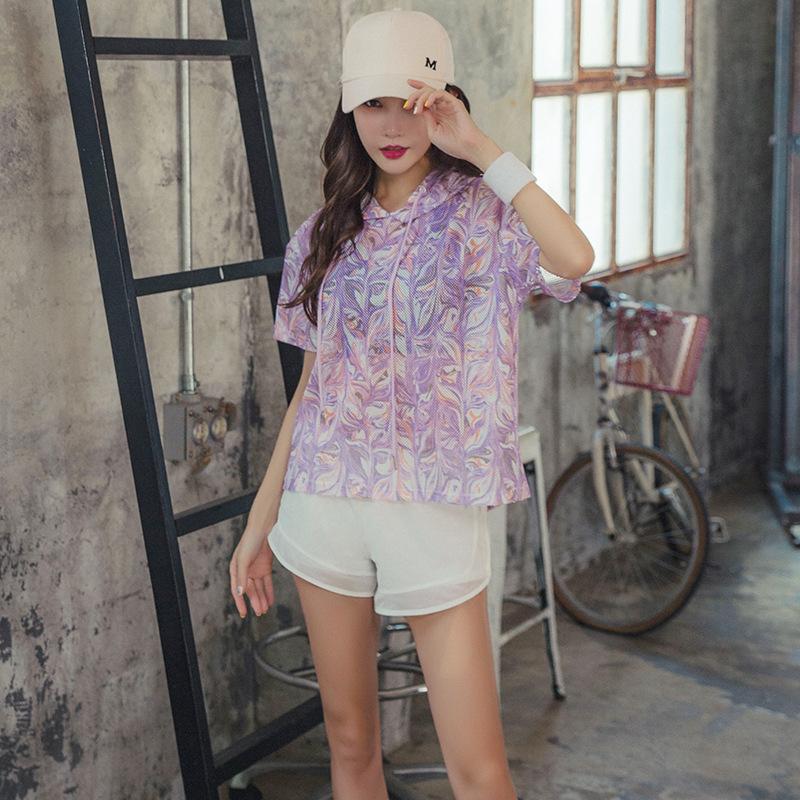 Women' Spring Summer New Style Sports Set Yoga Piece Running Shorts Hollow out Sexy Slimming Breathable Female, Purple top white shorts
Women' Spring Summer New Style Sports Set Yoga Piece Running Shorts Hollow out Sexy Slimming Breathable Female, Purple top white shorts