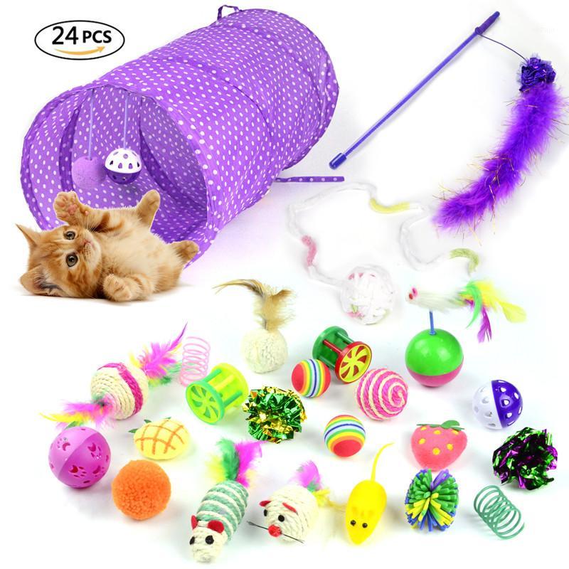 Cat Toy 24Pcs/Set Pet Kit Collapsible Tunnel Cat toy Fun Bell Feather Mice Shape Pet Kitten Dog Interactive Play Supplies1
Cat Toy 24Pcs/Set Pet Kit Collapsible Tunnel Cat toy Fun Bell Feather Mice Shape Pet Kitten Dog Interactive Play Supplies1