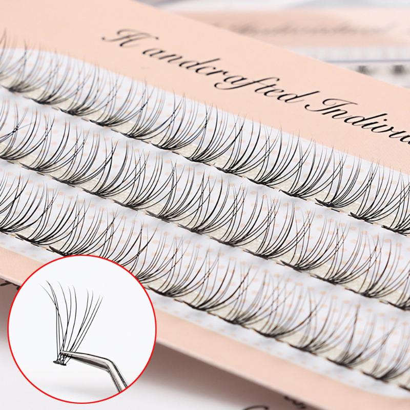 

New 60 Clusters C Curl 10D/20D/30D False Eyelashes Flare Individual Soft Faux Mink Hair Handmade Knot Free Eye Lashes Extension