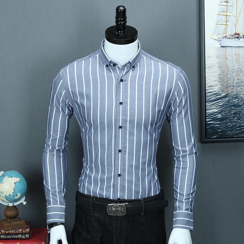 Men's Long Sleeve Vertical Striped Button Down Dress Shirt Smart Casual Standard-fit High-quality Pure Cotton Work Office Shirts, Czyj6032
Men's Long Sleeve Vertical Striped Button Down Dress Shirt Smart Casual Standard-fit High-quality Pure Cotton Work Office Shirts, Czyj6032
