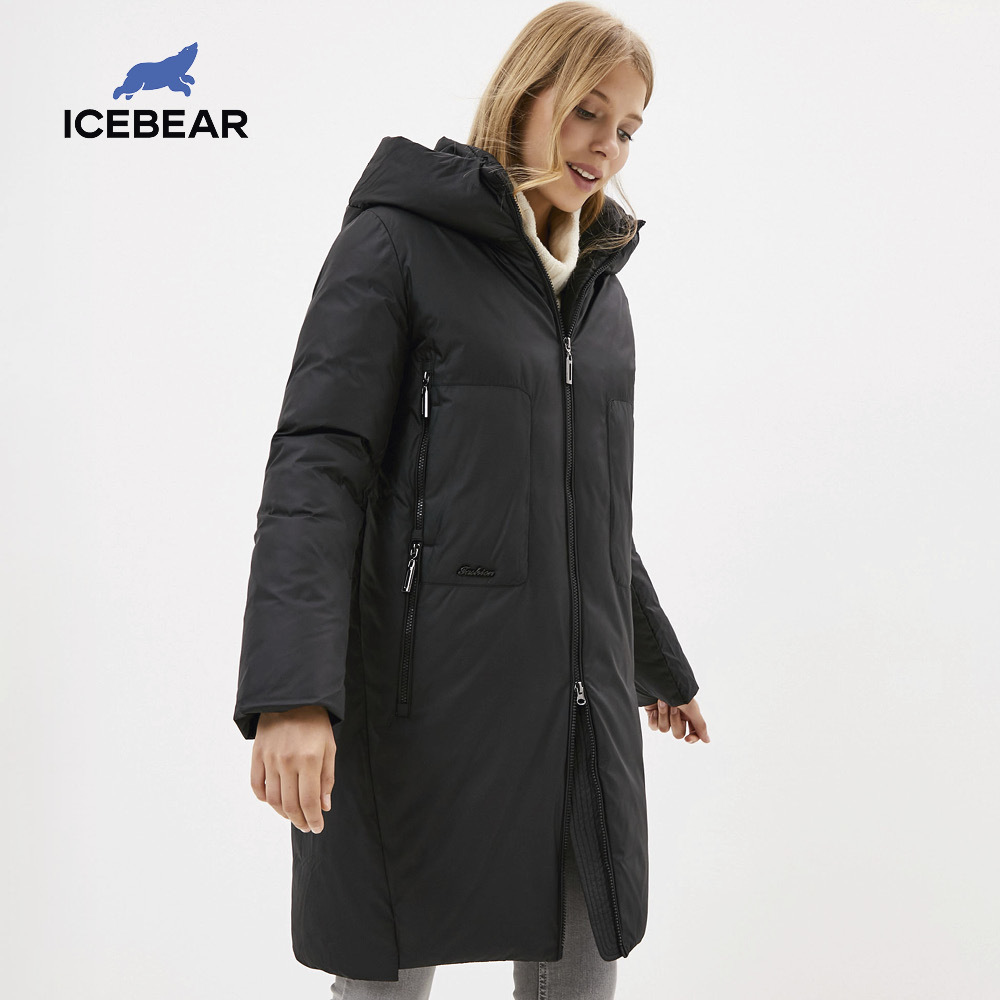 ICEbear new product women's jacket Windproof and warm casual women's cotton-padded jacket Fashionable hooded coat GWD20129D 201017